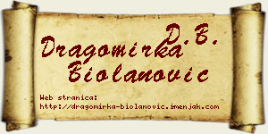 Dragomirka Biolanović vizit kartica